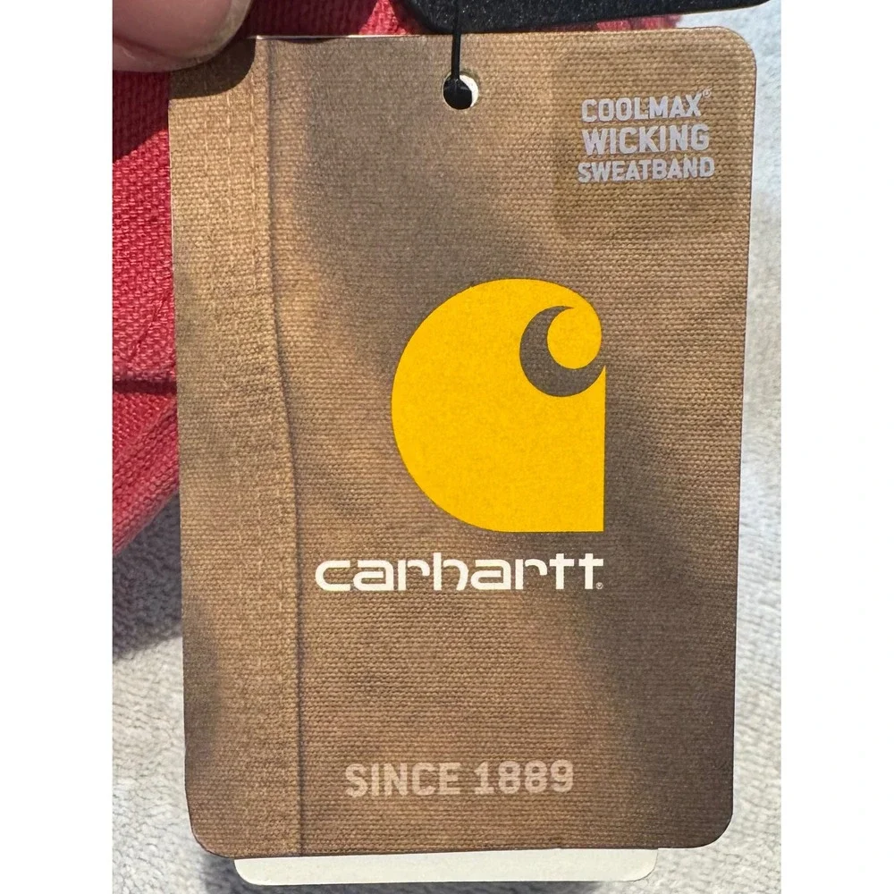 Carhartt Coolmax Wicking Sweatband Cotton Canvas Visor Pink Womens OSFA NWT